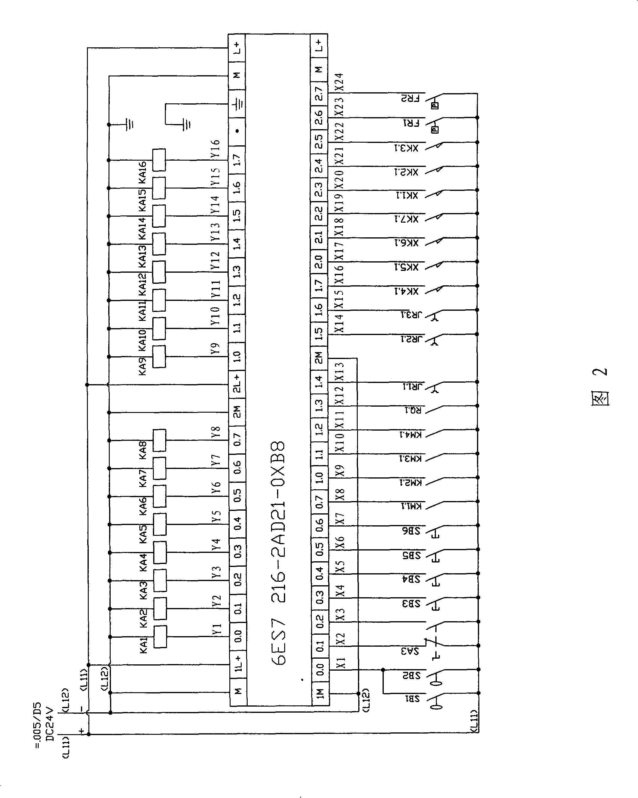 Electric automatization control device used for heavy hydraulic press