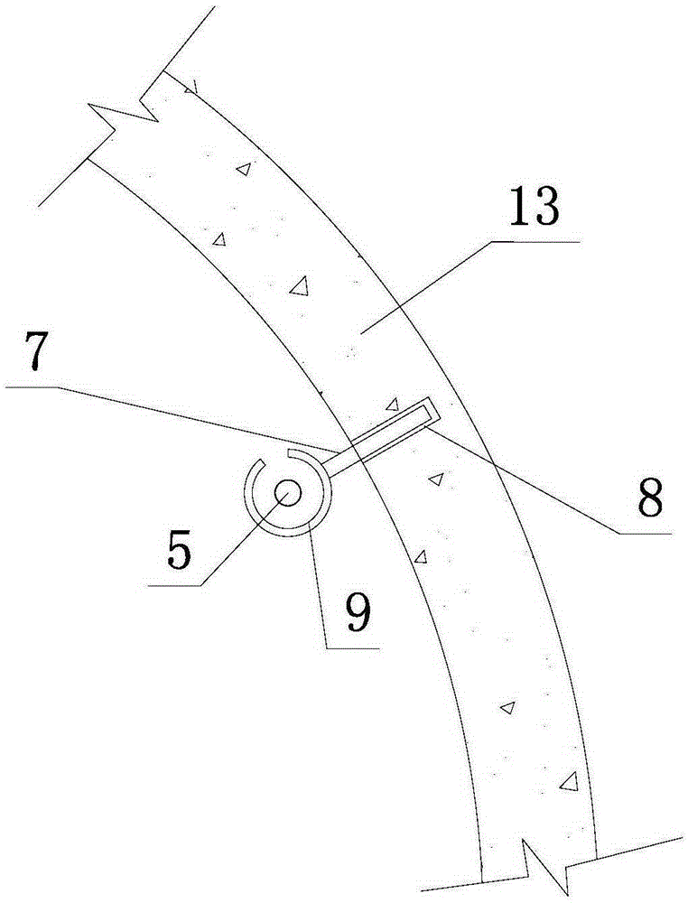 Hanging basket guiding device used for painting inner wall of hyperbolic-type cooling tower and painting method