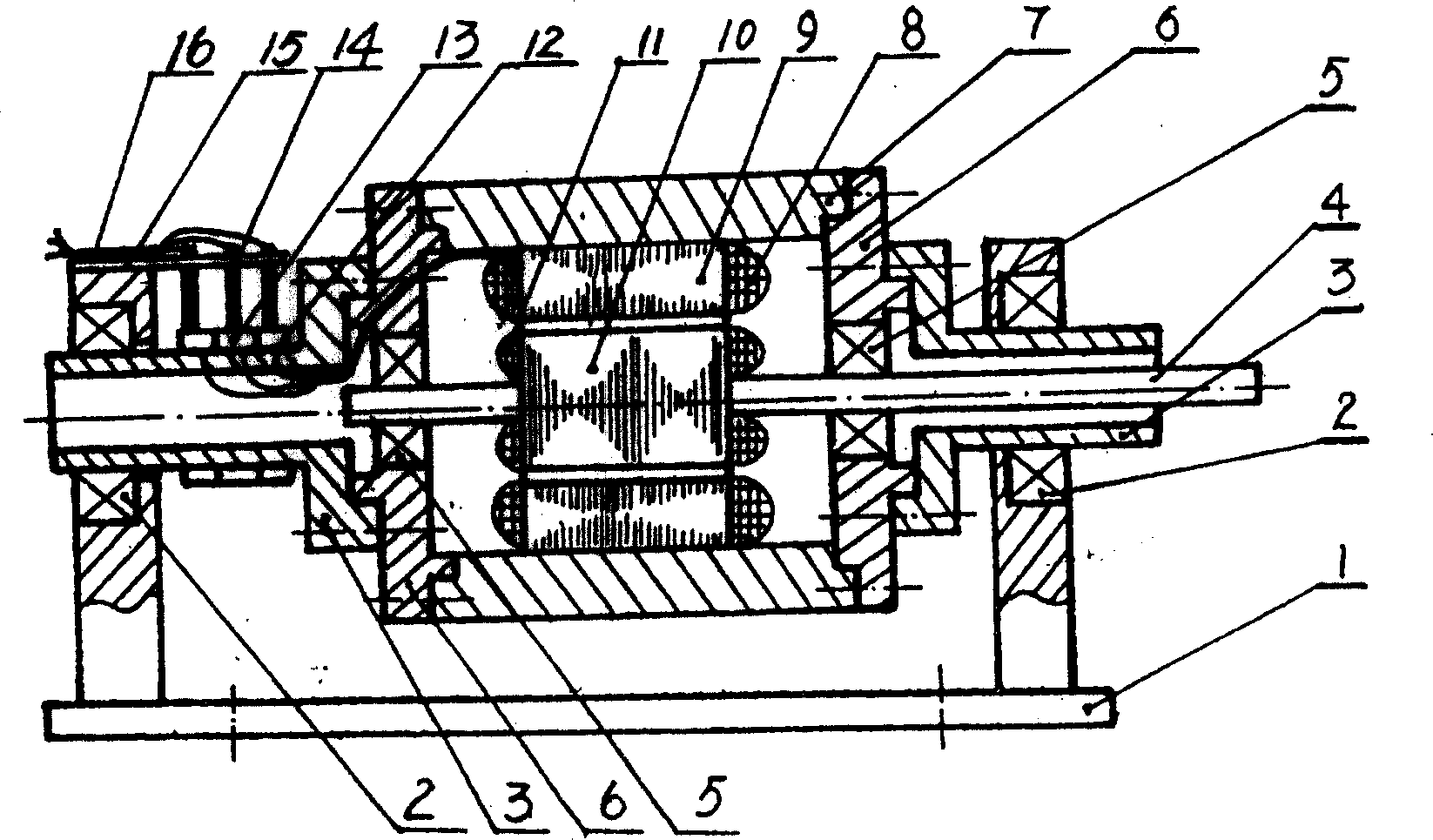 Double-rotating shaft electric motor