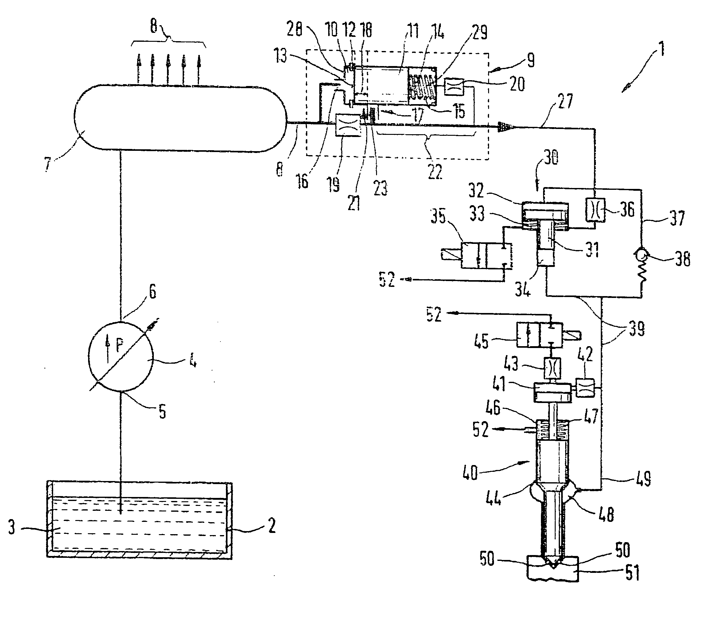 Fuel injection apparatus including device for suppressing pressure waves in reservoir injection systems
