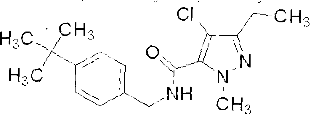 Miticide composition containing tebufenpyrad