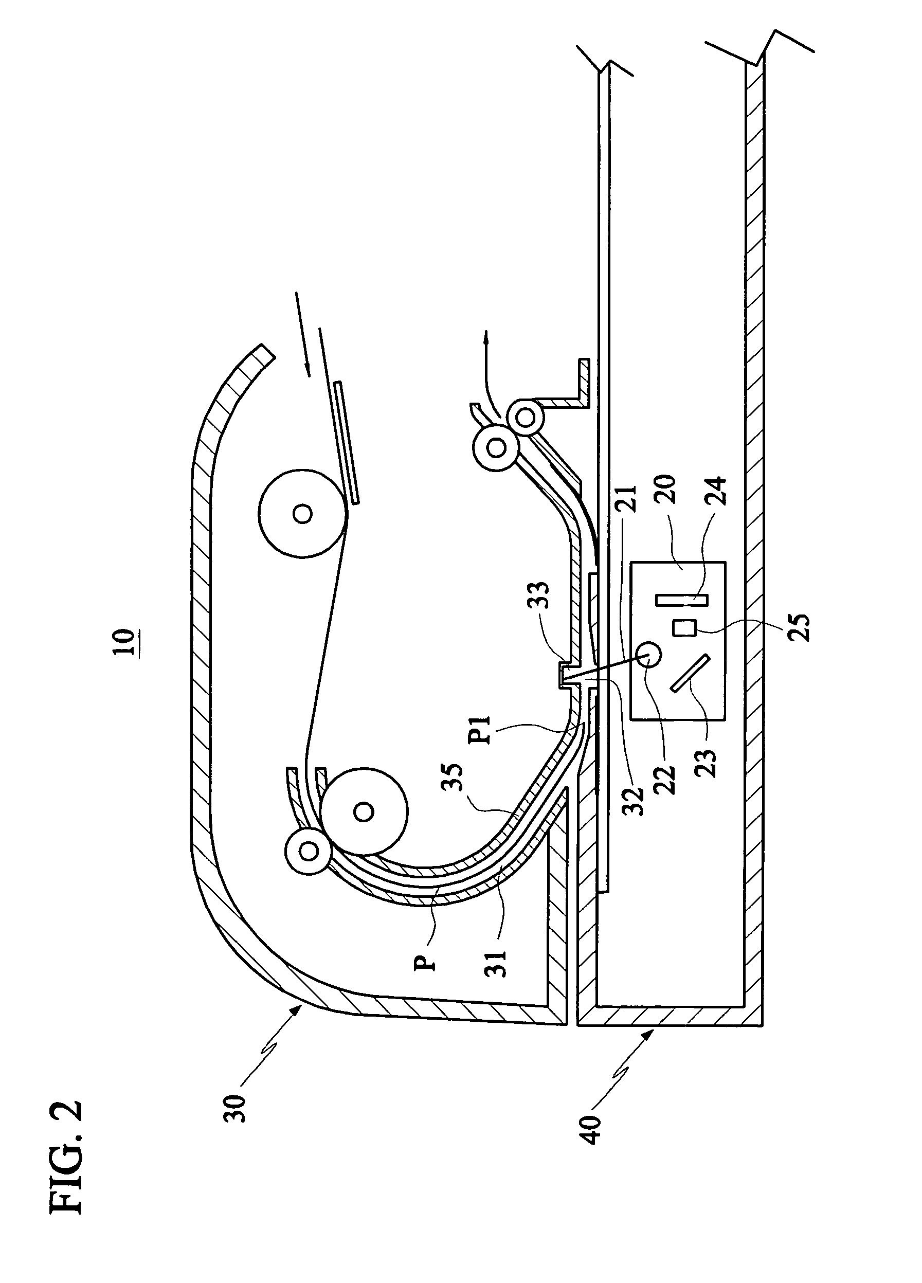 Sheet-fed scanning device capable of detecting a document edge