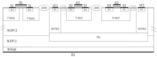 Longitudinal BCD device capable of inhibiting parasitism and preparation method thereof