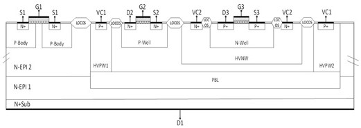 Longitudinal BCD device capable of inhibiting parasitism and preparation method thereof