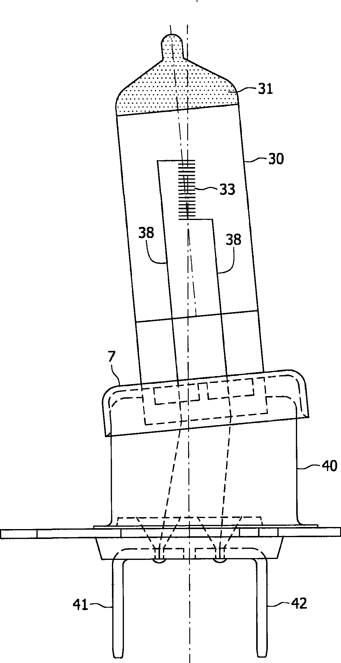 Electric lamp with light-absorbing coating, precursor suspension for such a coating and method of making such a lamp