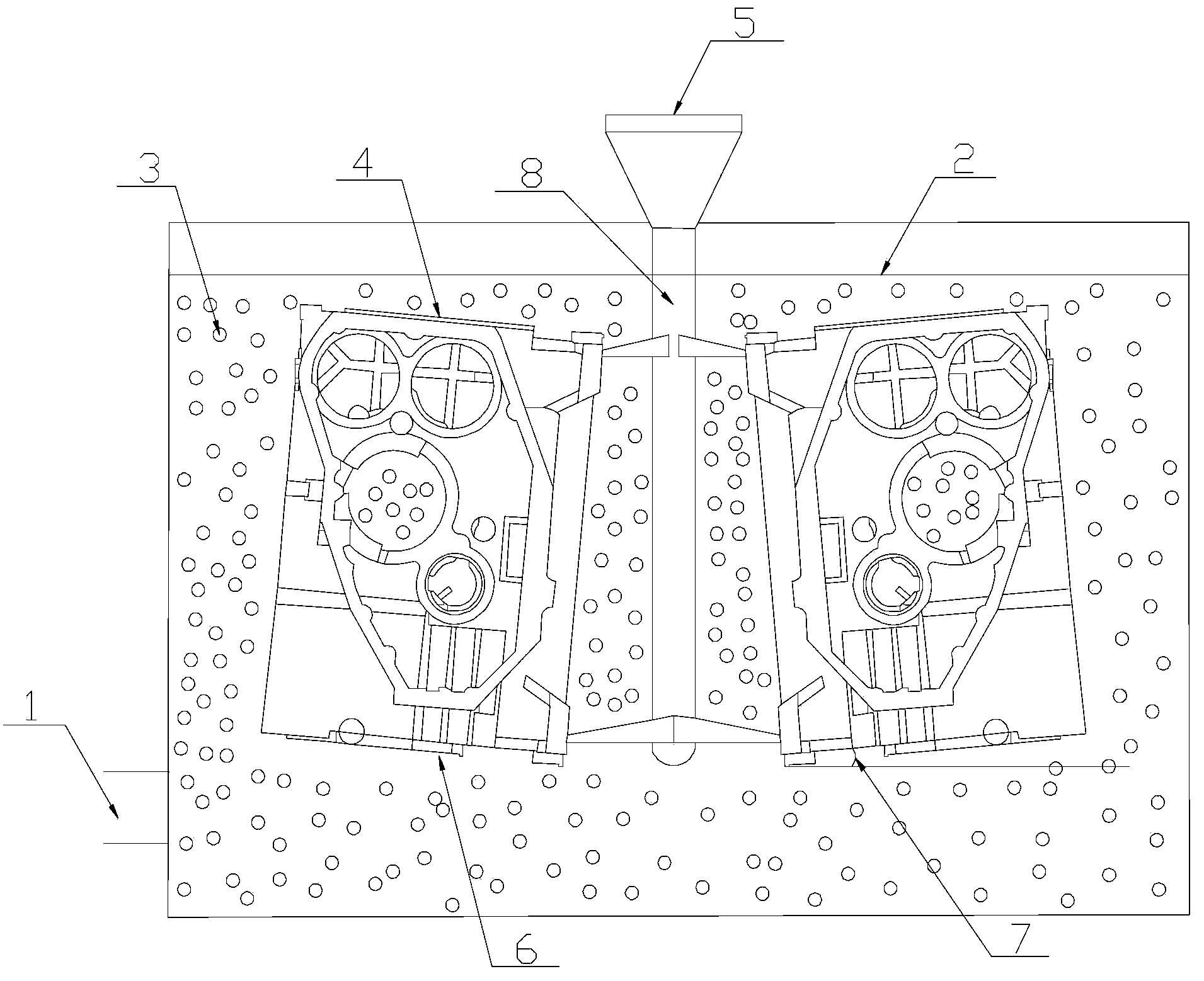 Lost foam casting method of cylinder of single cylinder diesel engine