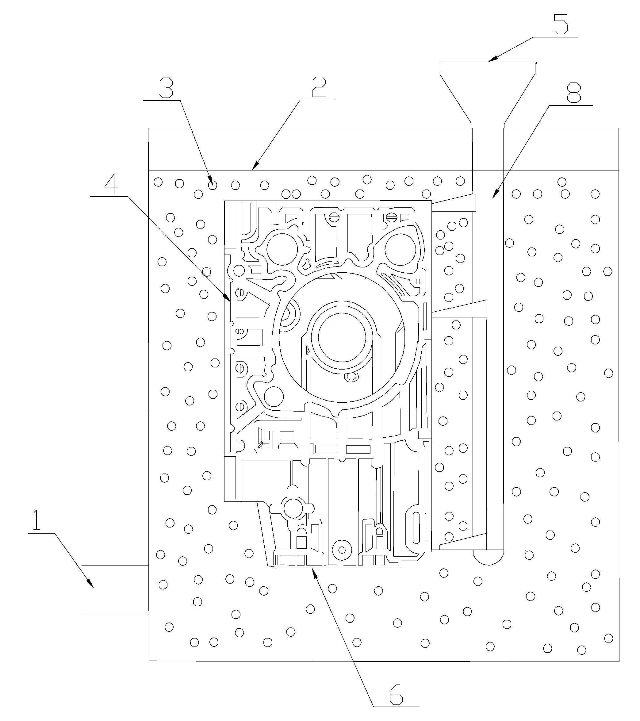 Lost foam casting method of cylinder of single cylinder diesel engine