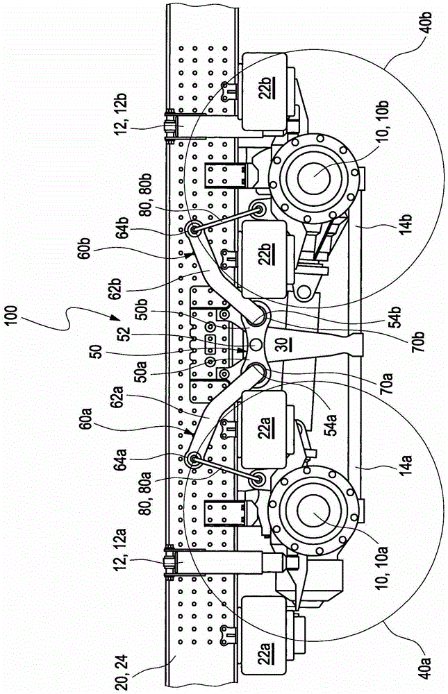 Suspension arrangements for vehicle axles and vehicles comprising suspension arrangements