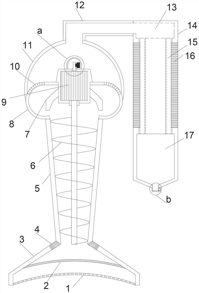 An environmental protection dust collection device