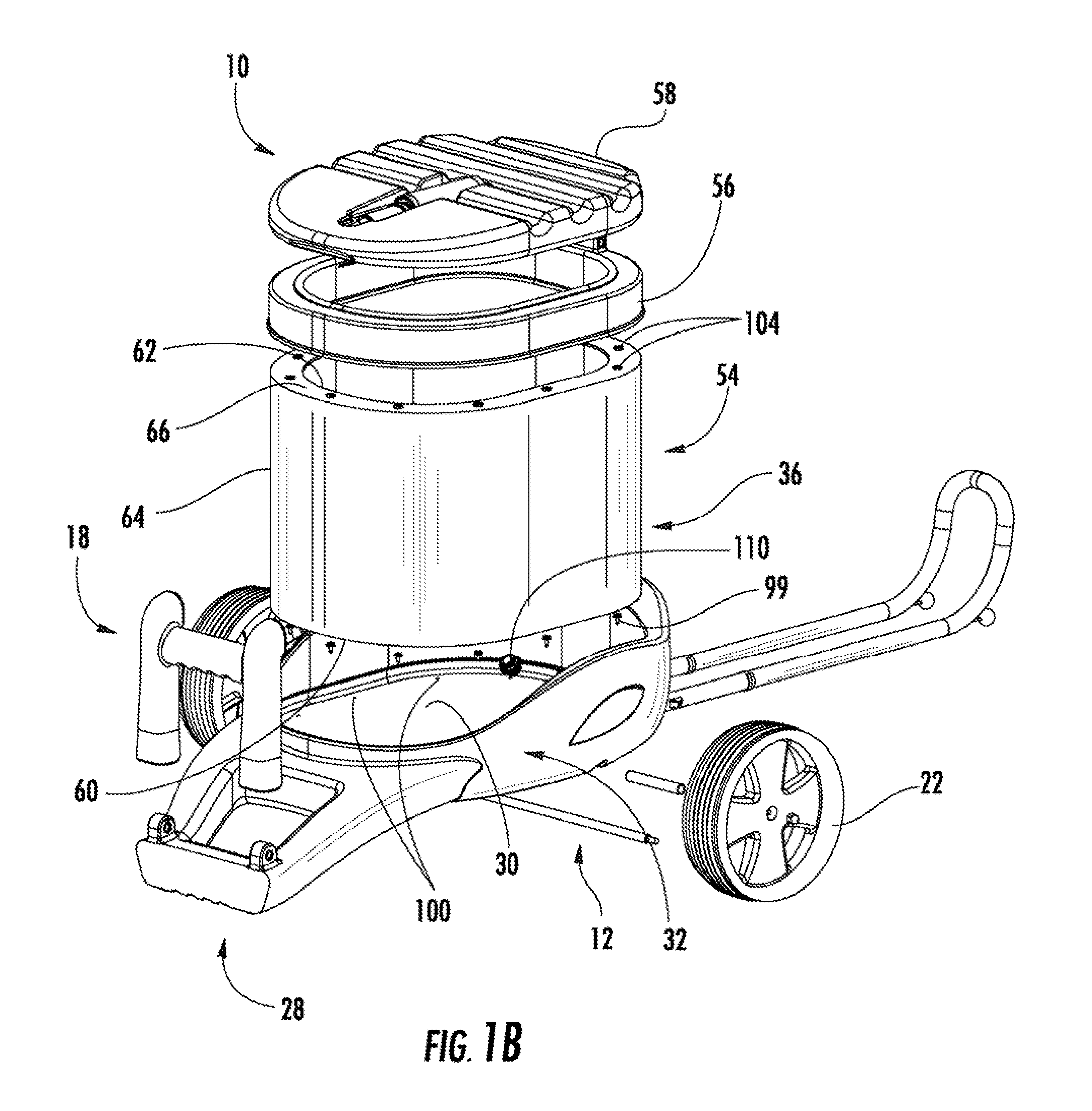 Travel cooler having separable wheeled base and insulated container