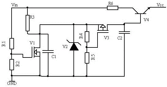 Power supply input overvoltage undervoltage shutdown controller protection circuit