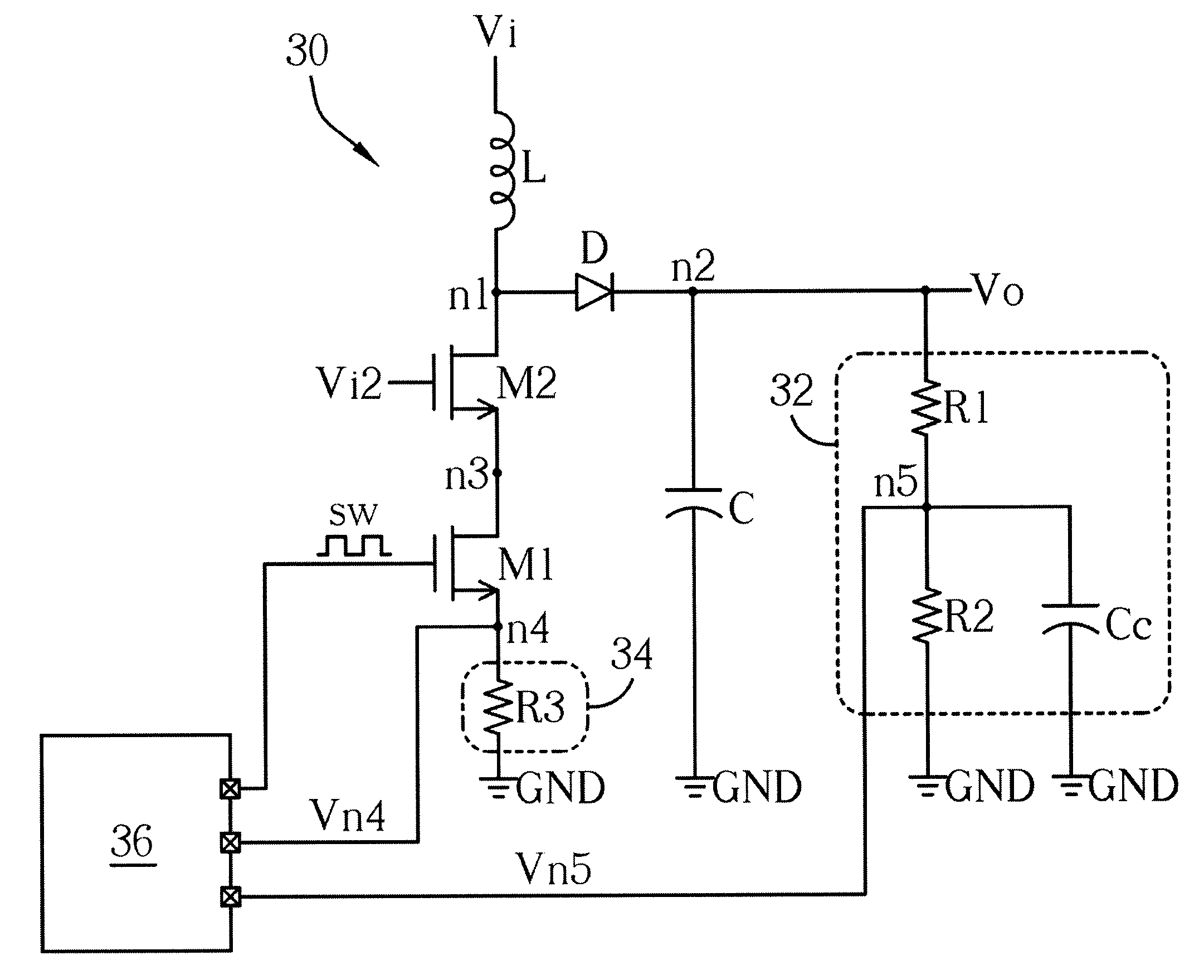 Low-Voltage-Driven Boost Circuit and Associated Method