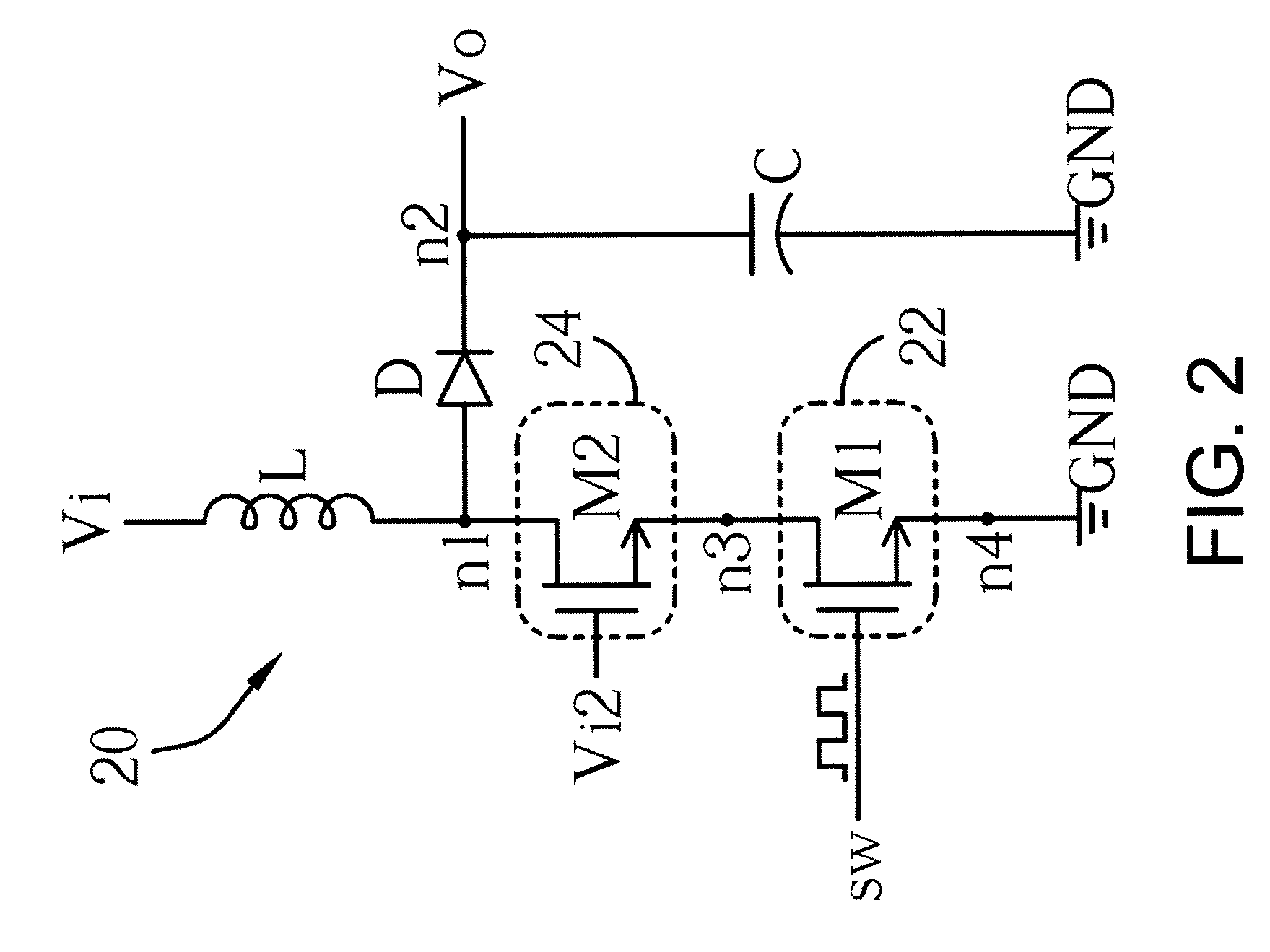 Low-Voltage-Driven Boost Circuit and Associated Method