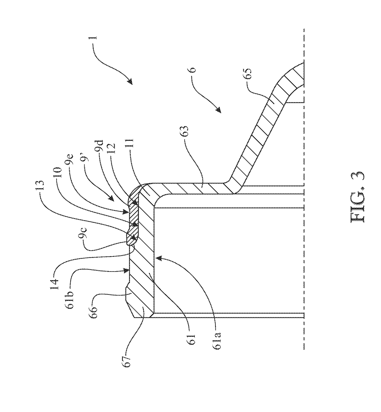 Sealing device for a hub/wheel assembly and hub/wheel assembly having such a sealing device