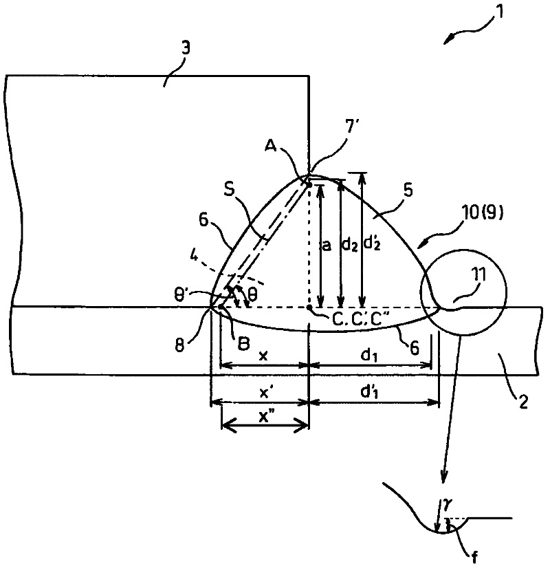 Out-of-plane gusset welded joint and fabrication method thereof
