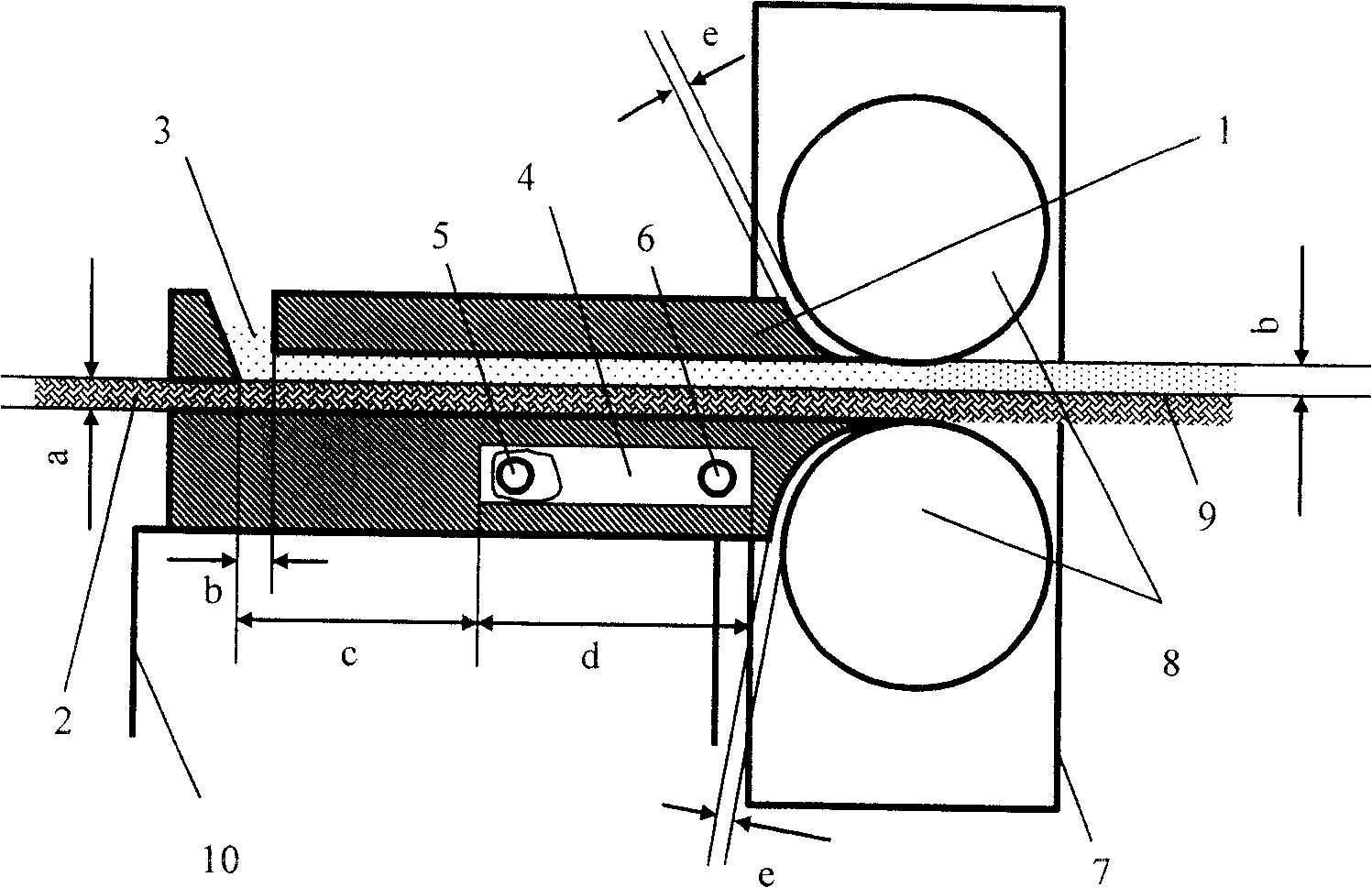 Composite method for casting and rolling composite plate of steel, cupper, and graphite