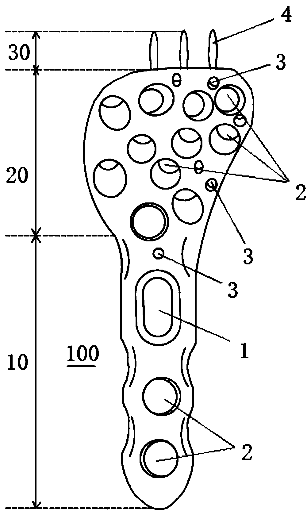 Improved proximal humerus fixing device and application method thereof