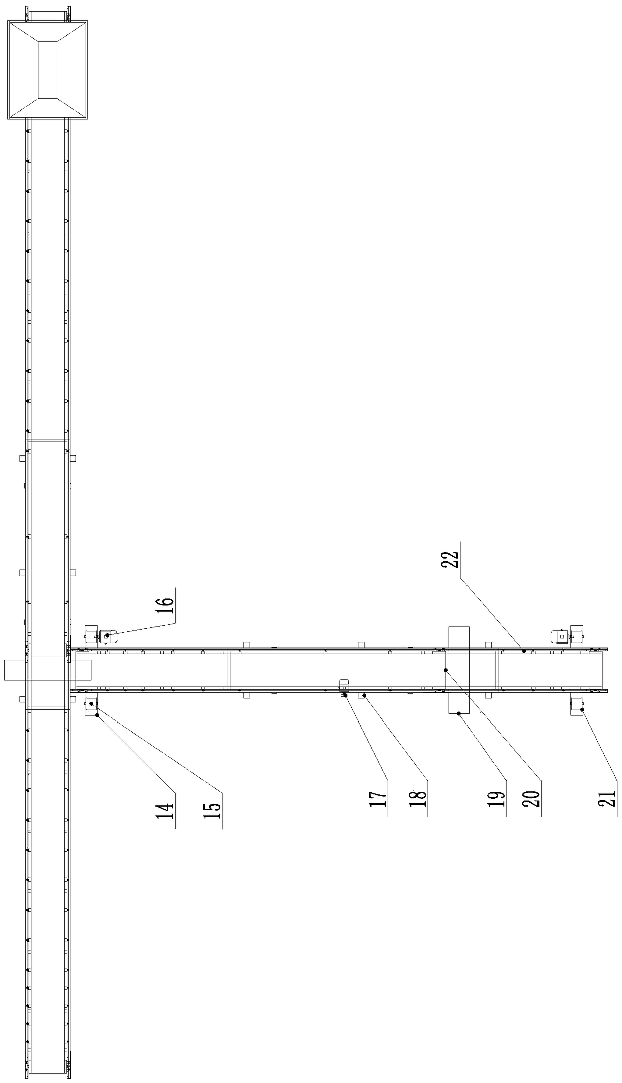 Three-dimensional bulk grain silo conveying system