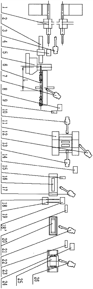 Design of full-automatic forging line robot for transferring and conveying hot forgings