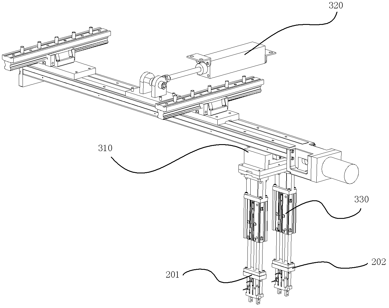 Mechanical arm capable of taking and placing materials