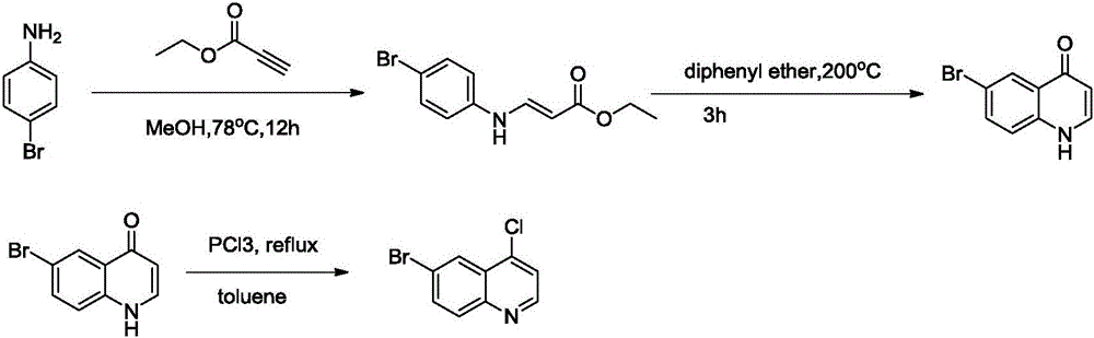 6-bromo-4-chloroquinoline preparation method