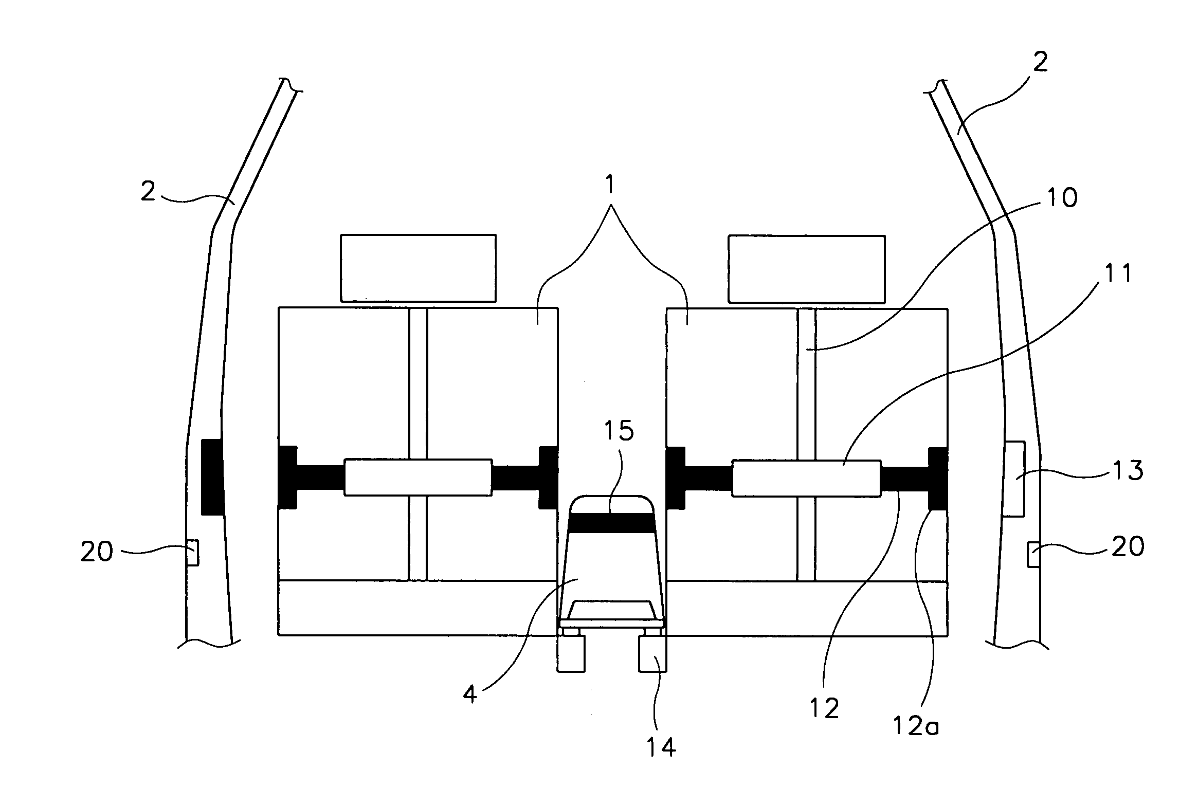 Lateral stiffness reinforcement device of vehicle body