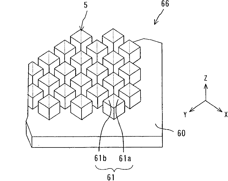 Dihedral corner reflector array optical element and method for fabricating the same and display device using the same