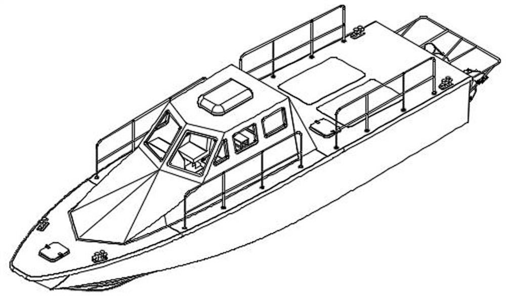 Composite material unmanned ship body forming method