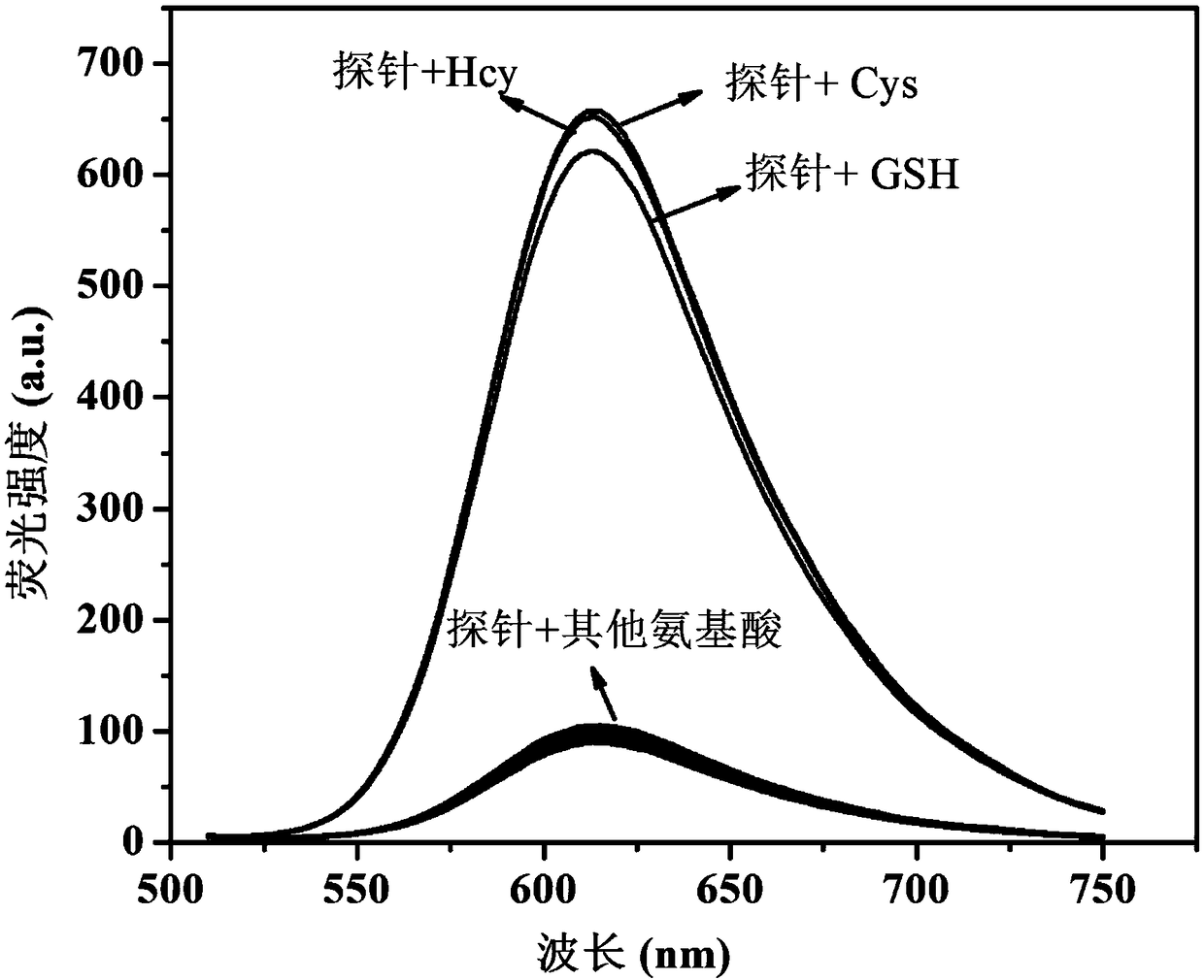 Fluorescent probe for detecting biological thiols