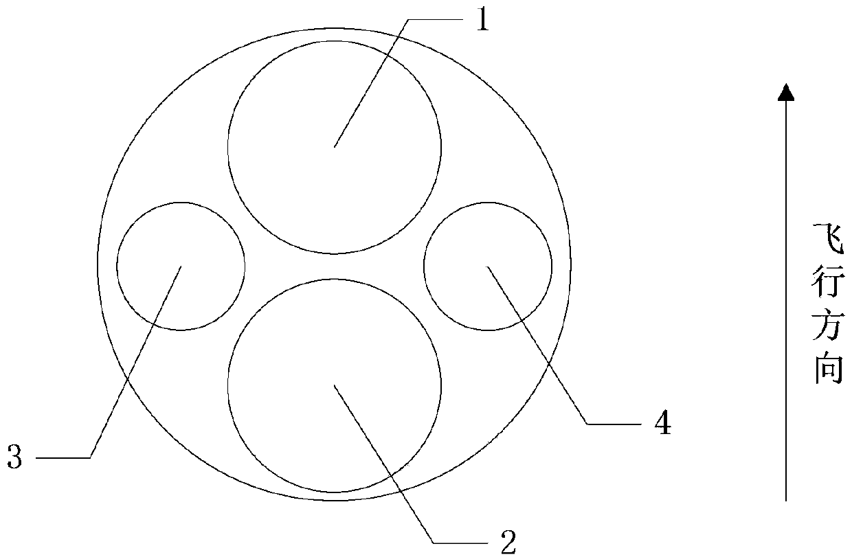 Lens light splitting mode-based focal plane splicing aerial surveying camera with extra large plane