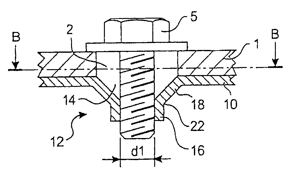 Metal sheet, method for fixing said metal sheet by flow drilling and assembly comprising same