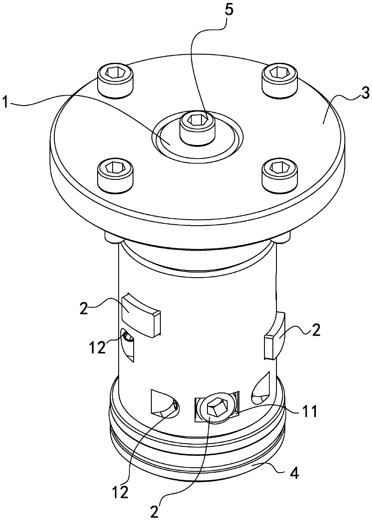 Feeding device for rotary table of electromachining lathe