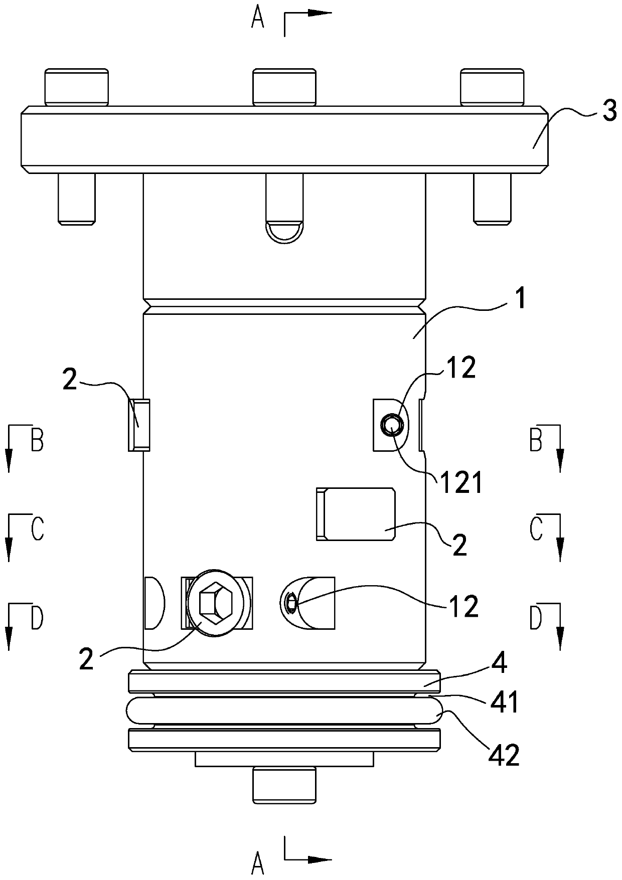 Feeding device for rotary table of electromachining lathe