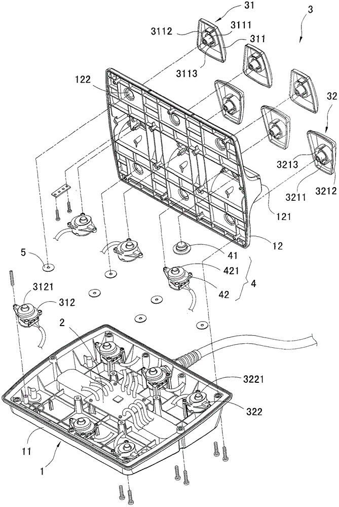 Foot control switch with security mechanism