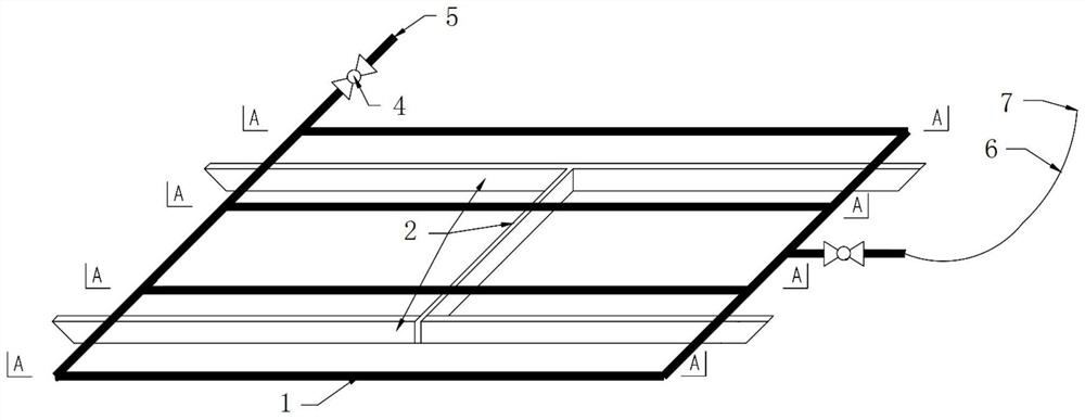 Direct cooling type circulating water drainage open channel defoaming device