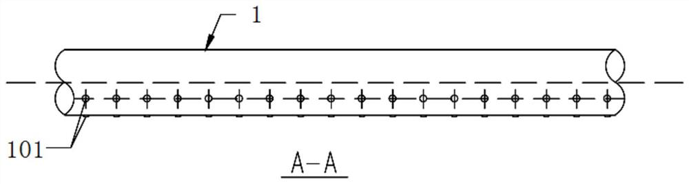 Direct cooling type circulating water drainage open channel defoaming device