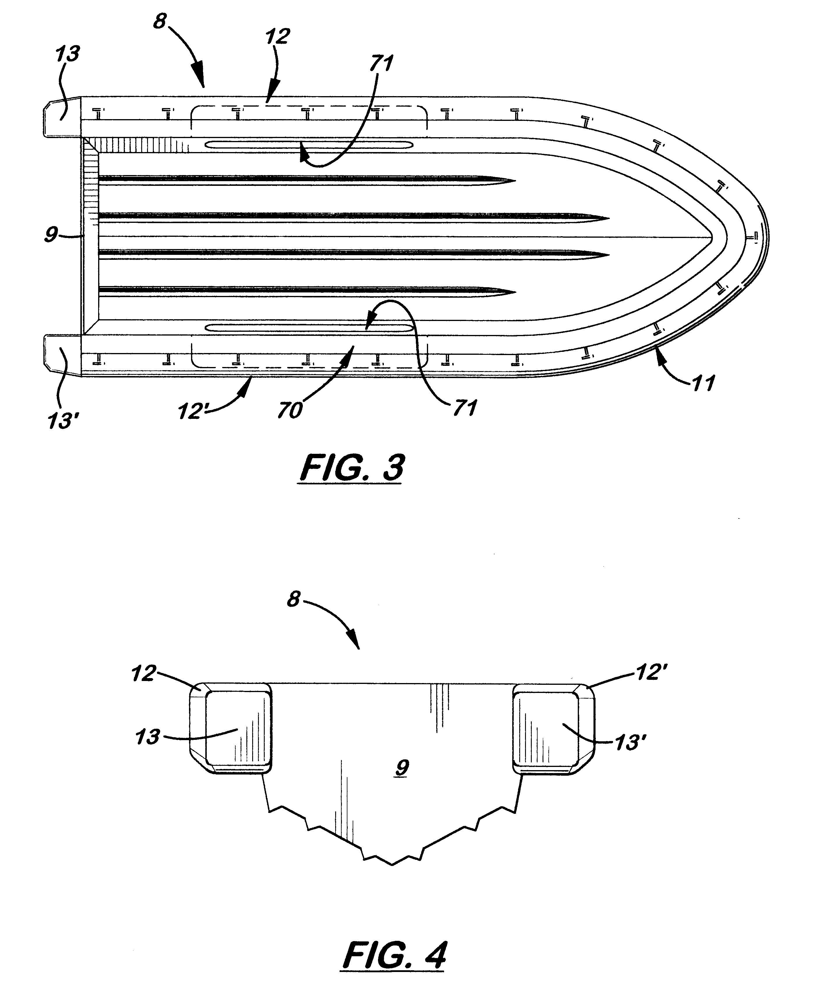 Integrated bumper boat hull and method