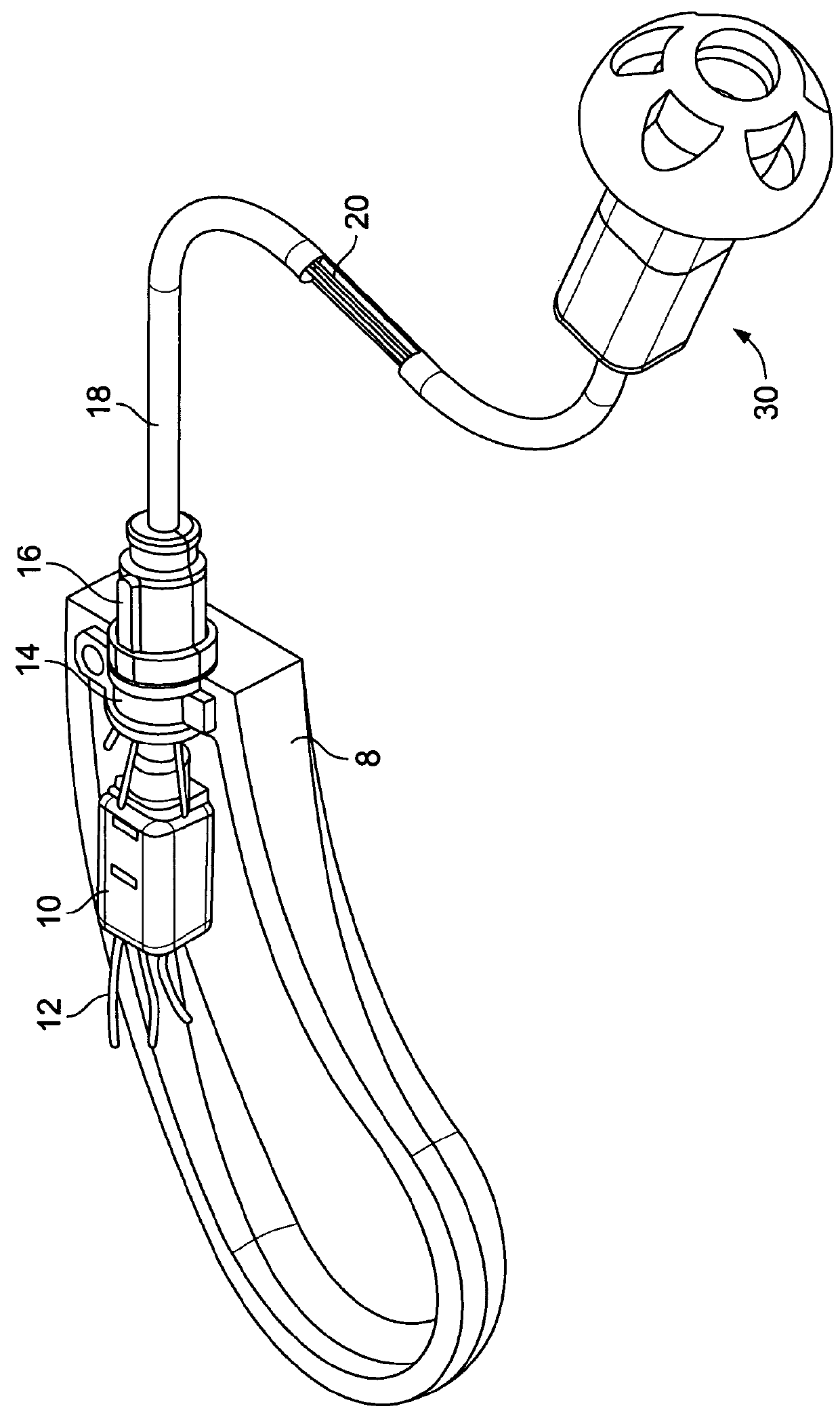 Connector assembly comprising a first part and a second part attachable to and detachable from each other