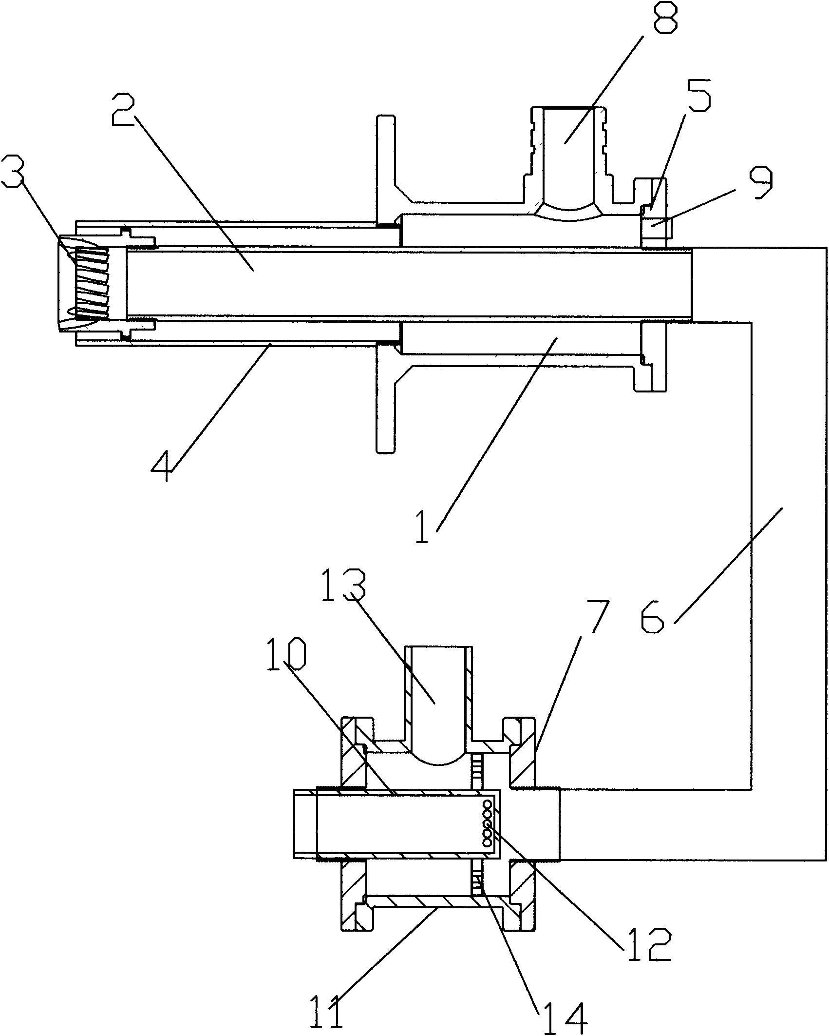 Working method and device of pre-mixing type secondary combustor