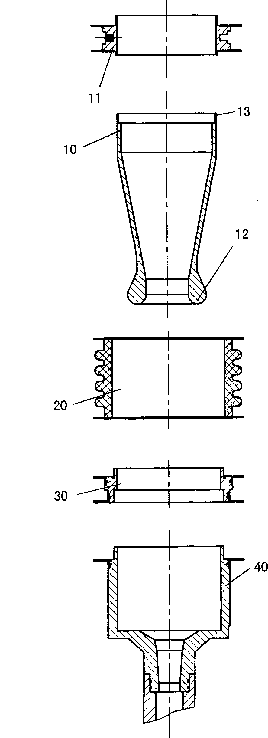 Electrovacuum tube with dual anodes, and assembling method