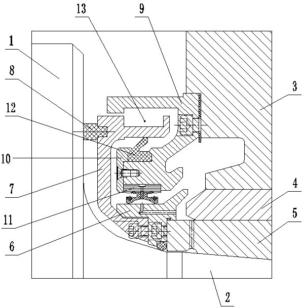 Sealing device for oil film bearing of roller shaft of rolling mill