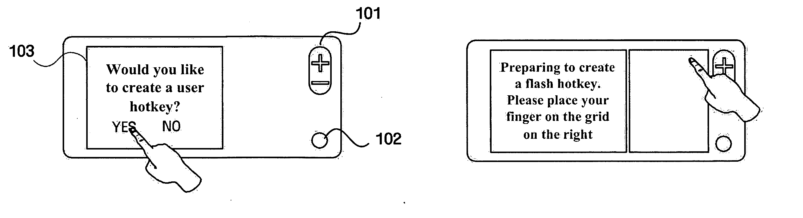 Method and apparatus for providing touch screen user interface, and electronic devices including the same