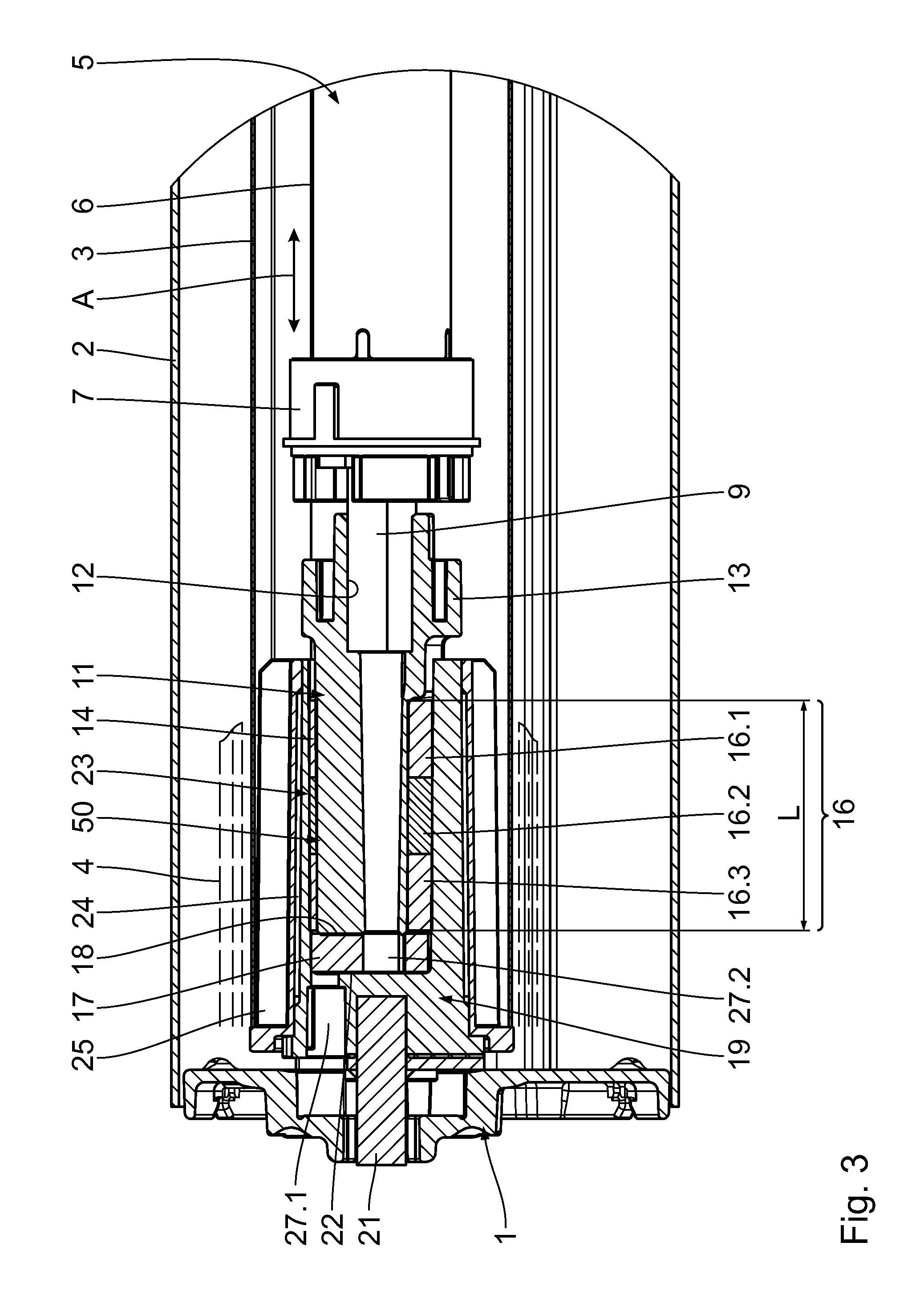 Awning comprising a vibration-damped drive