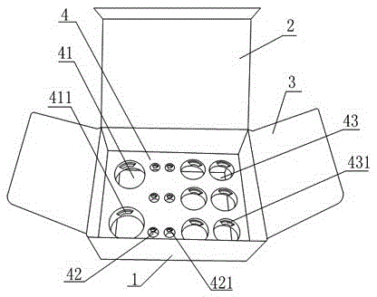 Box structure for placing enzyme-linked reaction reagents