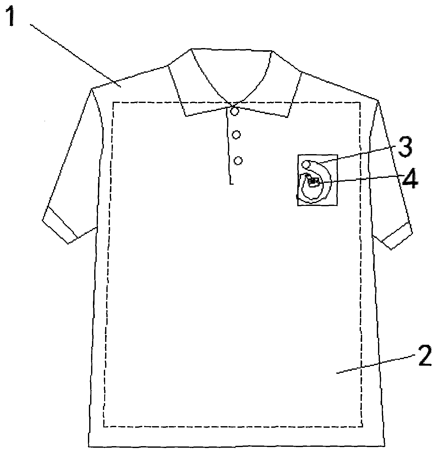 Wet-permeable and breathable garment provided with inflatable bag