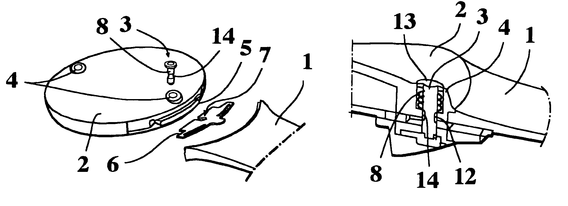 Strap attachment assembly