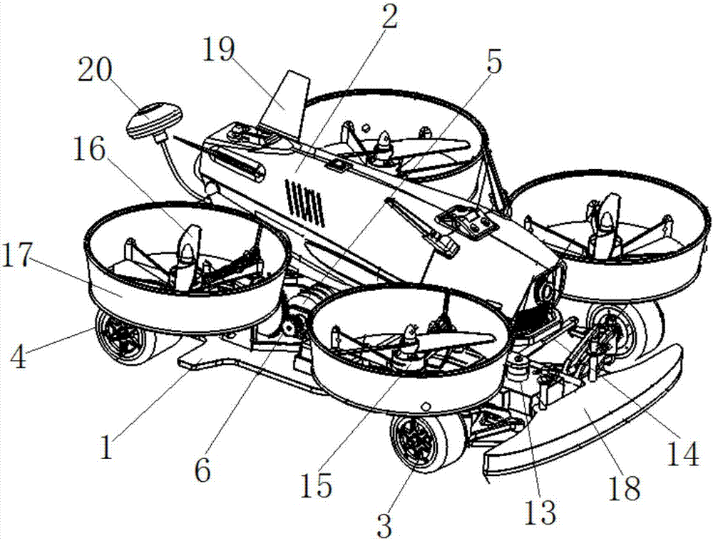 Four-rotor intelligent car