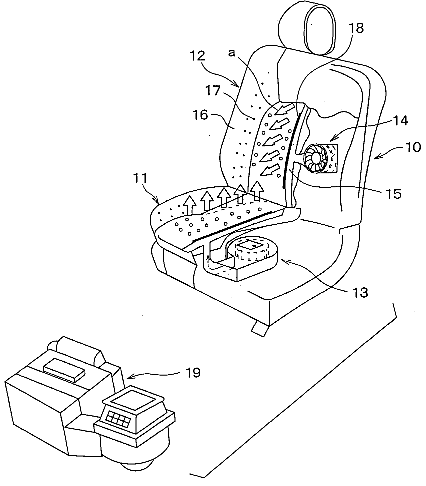 Vehicle seat air conditioning system