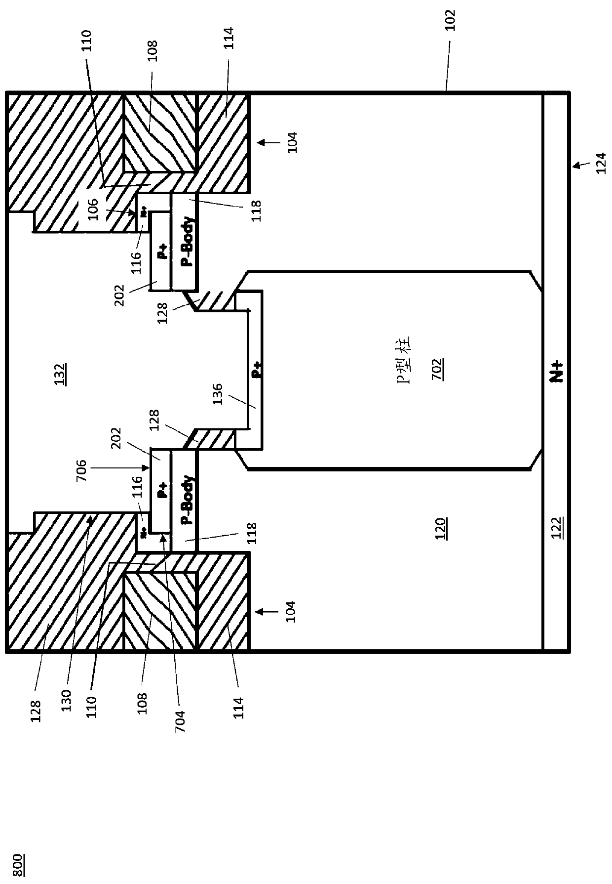 Semiconductor device having body contacts with dielectric spacers and corresponding methods of manufacture