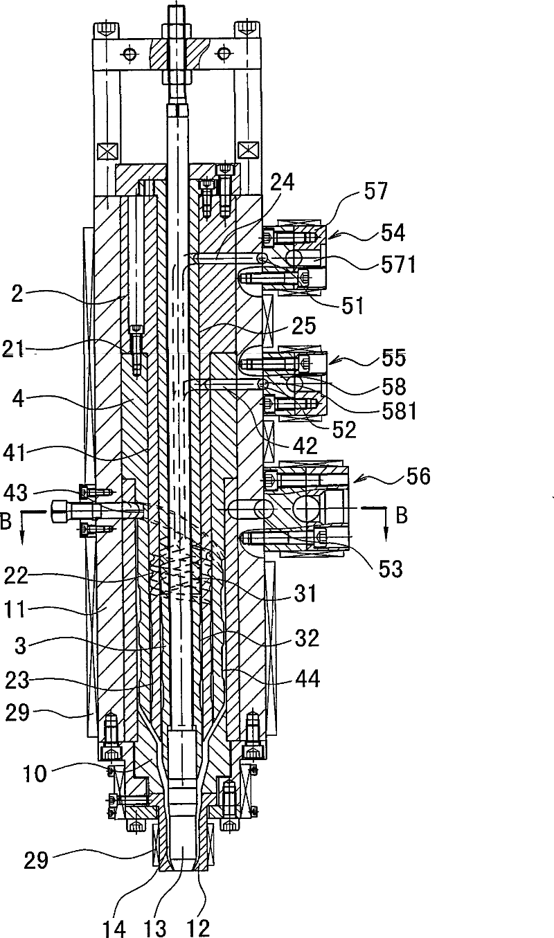 Multi-blank multi-layer co-extruding blow moulding machine